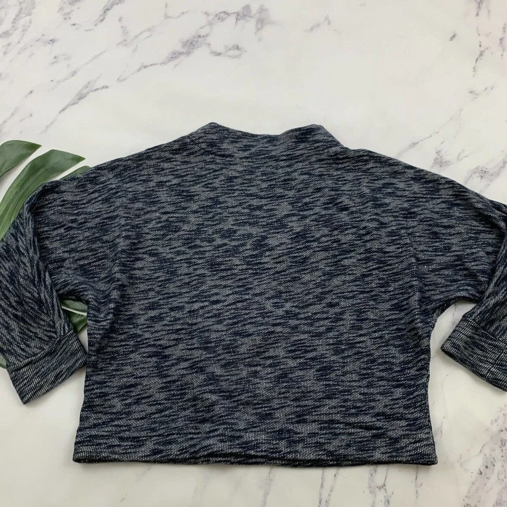 Point Sur J.Crew Dolman Sleeve Mock Neck Sweater Size M Heather Blue Pullover